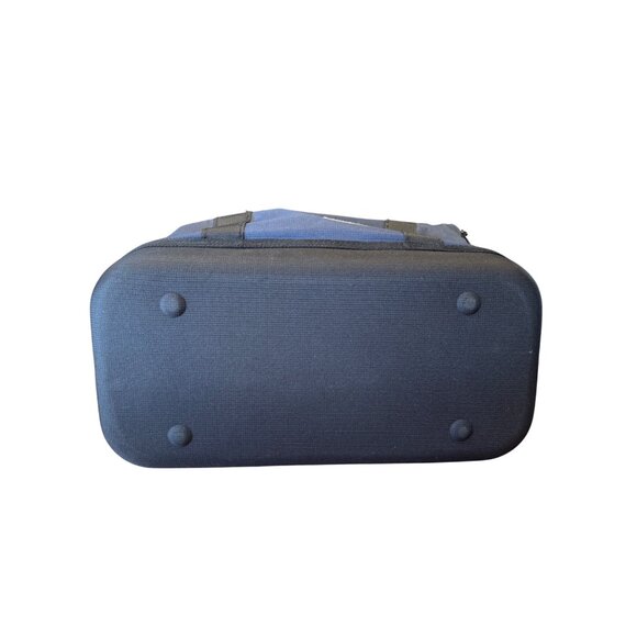 Pet Carrier Tote Navy Mesh Ends & Top Zipper Openings Cats Small Dogs - Picture 8 of 13